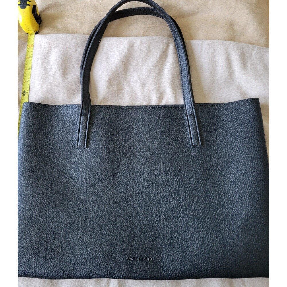 VINCE CAMUTO Tote Vegan Leather Handbag  Black / Gray